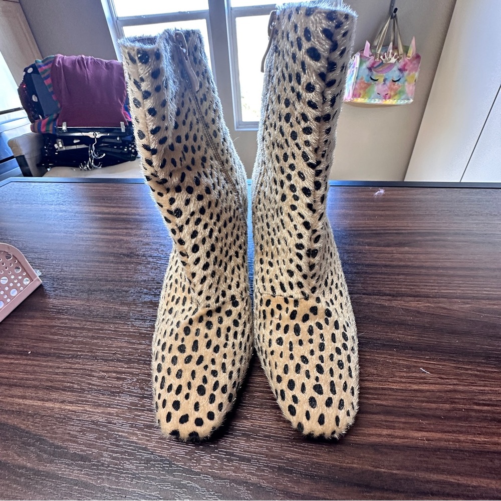 So Me Tan and Black Ankle Booties with Sleek Silhouette